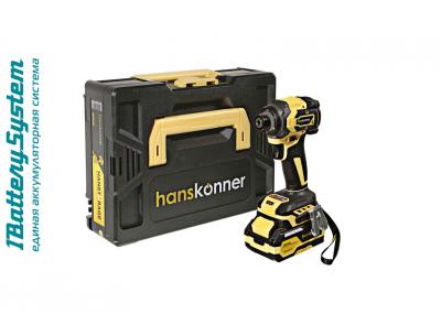HCD1645BLC Дрель аккумуляторная б/щ Hanskonner, 14,4В, 45Нм, 2х2.0Ач, патрон 10мм, сумка-кейс